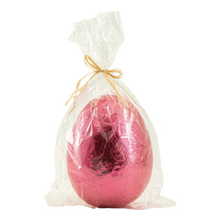 Easter egg in bag out of styrofoam     Size: 18x14cm    Color: pink