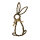 Rabbit contour out of wood/natural fibre/metal, with jute hanger     Size: 54x25cm    Color: brown