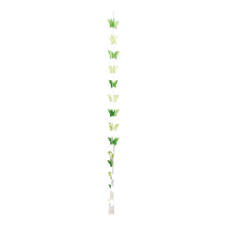Butterfly garland 3D, out of paper, to hang     Size: 250cm, butterfly: 11x8cm    Color: green/mint