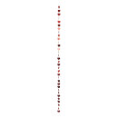 Herzgirlande aus Papier, flach, beglittert     Groesse:...