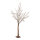 Kirschblütenbaum Stamm aus Hartpappe, Blüten aus Kunstseide     Groesse: 160cm, MDF Holzfuß: 20x20x4cm    Farbe: weiß/pink