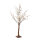 Kirschblütenbaum Stamm aus Hartpappe, Blüten aus Kunstseide     Groesse: 120cm, MDF Holzfuß: 17x17x3,5cm    Farbe: weiß/pink
