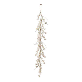 Cherry blossom garland out of artificial silk, flexible, to hang     Size: 180cm    Color: white/pink
