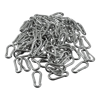 Karabinerhaken 100 Stk./Btl, DIN 5299-C-     Groesse: 50x5mm    Farbe: silber
