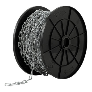 Rolle Knotenkette 1,8mm verzinkt, Außenbreite: 9mm     Groesse: 30m, Innenlänge: 25,5mm    Farbe: silber