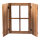 Fensterladen aus Holz     Groesse: 100x70cm, Maße zugeklappt: 70x50cm    Farbe: braun