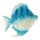 Tropical fish out of paper, with nylon thread, flat     Size: 32x40cm    Color: blue/white