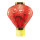 Chinese lantern onion-shaped, out of artificial silk, with tassels, for hanging     Size: Ø 30cm    Color: red/gold