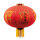 Chinese lantern out of velvet, with tassels, for hanging     Size: Ø 75cm    Color: red/gold
