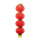 Chinese lantern 4-fold, out of artificial silk, with tassels, for hanging     Size: 80cm, Ø 22cm    Color: red/gold