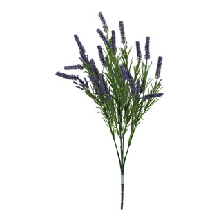 Lavender spray 5-fold, out of plastic     Size: 42cm, stem: 8cm    Color: purple/green