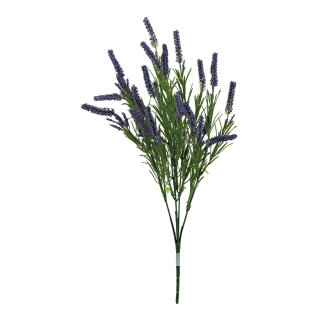 Lavender spray 5-fold, out of plastic     Size: 42cm, stem: 8cm    Color: purple/green