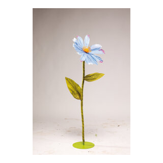 Schmuckkörbchen Blume aus Papier, mit kurzem Stiel     Groesse: Ø 40cm    Farbe: blau/lila