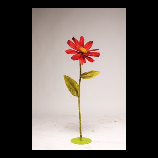 Cosmea head out of paper, with short stem     Size: Ø 40cm    Color: red
