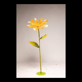 Schmuckkörbchen Blume aus Papier, mit kurzem Stiel     Groesse: Ø 60cm    Farbe: orange