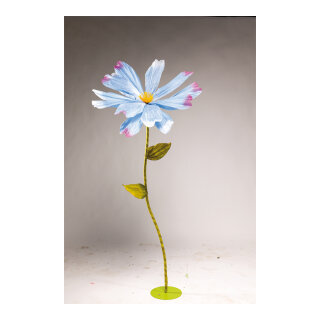 Schmuckkörbchen Blume aus Papier, mit kurzem Stiel     Groesse: Ø 80cm    Farbe: blau/lila