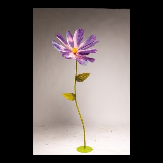 Schmuckkörbchen Blume aus Papier, mit kurzem Stiel     Groesse: Ø 80cm    Farbe: lila/pink
