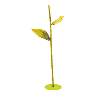Flower stand 2-parts, out of plastic, flexible     Size: 160cm, metal base: Ø 25cm    Color: green
