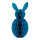 Honeycomb Easter rabbit out of kraft paper, foldable, with magnetic closure     Size: 40cm    Color: blue