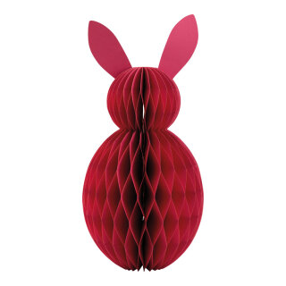Honeycomb Easter rabbit out of kraft paper, foldable, with magnetic closure     Size: 40cm    Color: fuchsia