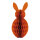 Honeycomb Easter rabbit out of kraft paper, foldable, with magnetic closure     Size: 40cm    Color: orange