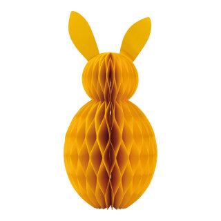 Honeycomb Easter rabbit out of kraft paper, foldable, with magnetic closure     Size: 40cm    Color: yellow