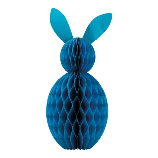 Honeycomb Easter rabbit out of kraft paper, foldable, with magnetic closure     Size: 60cm    Color: blue