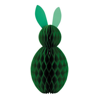 Waben Osterhase aus Kraftpapier, faltbar, mit Magnetverschluss     Groesse: 60cm    Farbe: grün