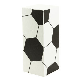 Football pedestal out of styrofoam, printed     Size: 40x15cm    Color: white/black