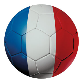 Football out of plastic, double-sided printed, flat     Size: Ø 50cm    Color: blue/white/red