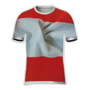 Football shirt out of plastic, double-sided printed, flat...