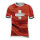 Football shirt out of plastic, double-sided printed, flat     Size: 60x50cm    Color: red/white