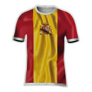 Football shirt out of plastic, double-sided printed, flat...