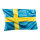Flag out of plastic, double-sided printed, flat     Size: 58x40cm    Color: blue/yellow