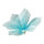 Blütenkopf aus Papier, mit kurzem Stiel, biegsam     Groesse: Ø 60cm, Stiel: 5cm    Farbe: blau/weiß