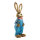 Rabbit with dungarees out of synthetic fibres/styrofoam/straw     Size: 60x19cm    Color: multicoloured