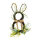 Rabbit wreath out of plastic/artificial silk/wooden branches, decorated one-sided     Size: 60cm    Color: brown/green