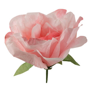 Rose head out of paper, with short stem     Size: Ø 50cm    Color: pink