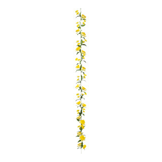 Daffodil garland out of artificial silk/plastic, to hang     Size: 180cm    Color: yellow