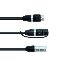 EUROLITE Adapterkabel DMX IP XLR 3pol(M)/2xIP XLR 3pol(F)