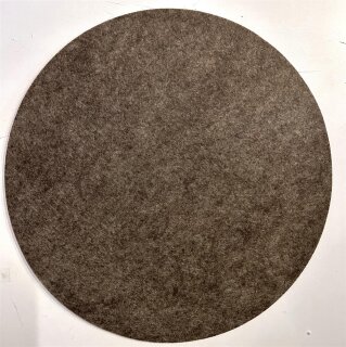 Filzbodenplatten rund Ø 39,5cm, Material: Polyester Filz 3 mm, Filzfarbe: braun MOKKA