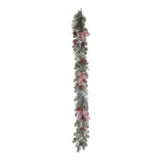 Fir wreath  - Material: decorated PVC/PE - Color: green/red/gold - Size: Ø ca.60cm