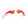Vögel mit Clip 2 Stk./set, Styrofoam mit Federn     Groesse: 4x18cm    Farbe: rot