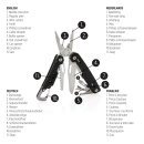 Solid Multitool mit Karabiner Farbe: schwarz