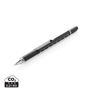 5-in-1 Aluminium Tool-Stift Farbe: schwarz