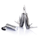 Multitool und Taschenlampen Set Farbe: grau