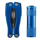 Multitool und Taschenlampen Set Farbe: blau