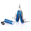 Multitool und Taschenlampen Set Farbe: blau