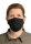 Wiederverwendbare 2-lagige Baumwoll-Gesichtsmaske Farbe: schwarz