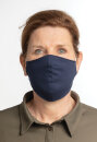 Wiederverwendbare 2-lagige Baumwoll-Gesichtsmaske Farbe: navy blau